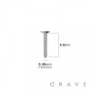 IMPLANT GRADE TITANIUM THREADLESS PUSH IN MOON BEZEL START CZ TOP PART